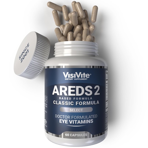 [BRSWICQQPIBQIETY] VisiVite AREDS 2 Select Eye Vitamins for Macular Support - Vitamins for Eyes with Zeaxanthin Plus Lutein Macular Supplement - Premium Macular Health Formula - Eye Supplements for Adults - 60 Capsules
