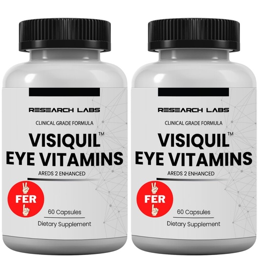 [BRSW22Q5PN7Q2G33] Research Labs Eye Vitamins Enhanced Absorption AREDS 2 Plus Formula 20mg Lutein, 10mg Zeaxanthin, Bilberry, Eyebright, Zinc, ALA, Quercetin & Other Proven Ingredients to Fight Eye Problems