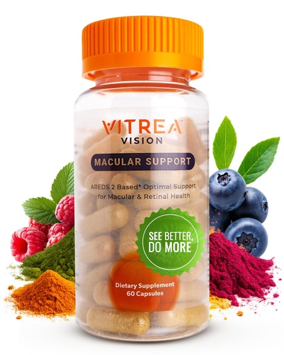 [BRSREHYQCMIBSETJ] Vitrea Health Vision Macular Support – AREDS2 Eye Supplement with Lutein, Zeaxanthin, Marigold & 13 Nutrients – Helps Protect Against Blue Light – No Dyes or Titanium Dioxide – Retinal Health Support