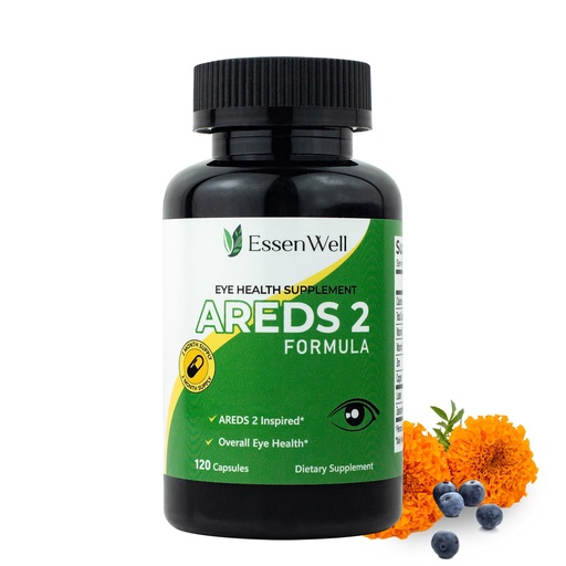 [BRSREAQYOYJQMG3U] AREDS 2 120 Capsules + Multivitamin, Lutein and Zeaxanthin 20mg, 2-in-1 Eye Vitamin, Contains Vitamin C, D, E & Zinc