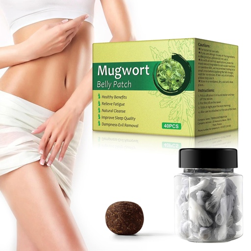 [BRSRMZT7BYFAGFYV] 40pc Mugwort Navel Sticker-Natural Wormwood Essence Pills and Belly Sticke, Healthy Moxibustion Belly Sticker,Natural Cleanse Dampness-Evil Removal,Relieve Fatigue,Improve Sleep Quality