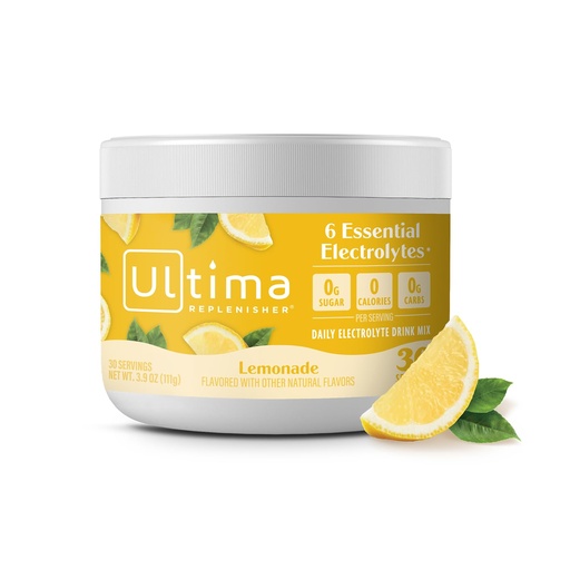 [BRSWKGYAAQFBOEDG] Ultima Replenisher Daily Electrolyte Powder Drink Mix – Lemonade, 30 Servings Canister – Zero Sugar Hydration Powder with 6 Electrolytes & Minerals – Sugar Free, Plant-Based & Keto Friendly