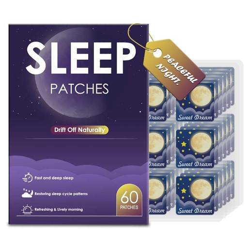 [BRSRG2QNBUHAK2TJ] Deep Sleep Patches for Adults - All Natural Sleep Patches Stickers with Valerian Root, Melatonin & Magnesium, 8-Hour Lasting, Non-GMO & Cruelty Free, 3 Packs