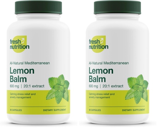 [BRSREAL3OQFRQFLA] Fresh Nutrition Lemon Balm Extract Capsules. (Pack of 2)