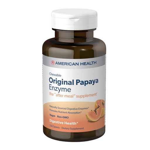 [BRSWIYTYDEIBQYLK] American Health Chewable Original Papaya Enzyme 250 Chwbls