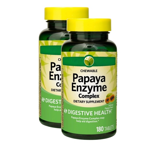 [BRSRECT4C4HQYYAV] KP+ Papaya Enzyme Complex Chewable Tablets | Digestive Health Support | 180 Tablets | Pack of 2