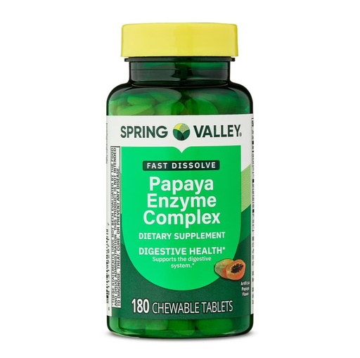 [BRSRGAT7A57GKH3L] Extra Streght Papaya Enzyme Complex Chewable Tablets 180 Counts + Dipaze Gift (Container)