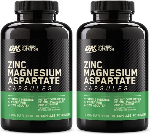 [BRSRGGQKA4PBSGTZ] Optimum Nutrition Muscle Recovery and Endurance Supplement for Men and Women,Zinc-and Magnesium Supplement,180 Count (Pack of 2)