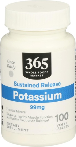 [BRSWGZQBOQBWMC3U] 365 Everyday Value, Potassium 99mg, 100 ct
