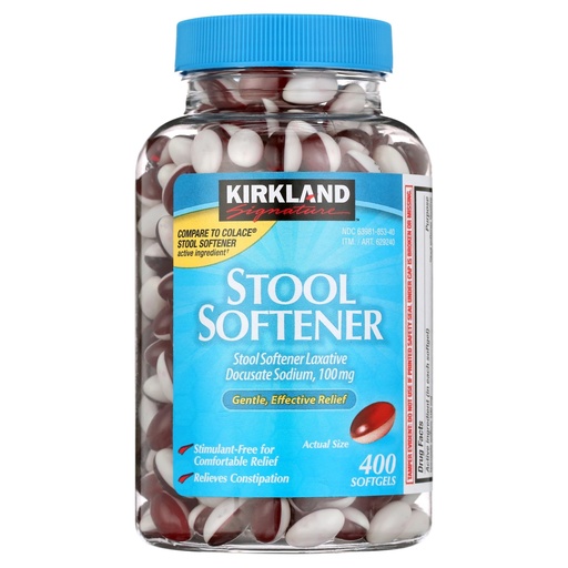 [BRSWIHD4O4EB4A3I] Kirkland Signature Stool Softener 100 mg, 400 Softgels