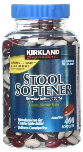 [BRSWKZIPPJ5AECT4] Kirkland Signature Stool Softener 100 mg., 400 Softgels (4 Pack)