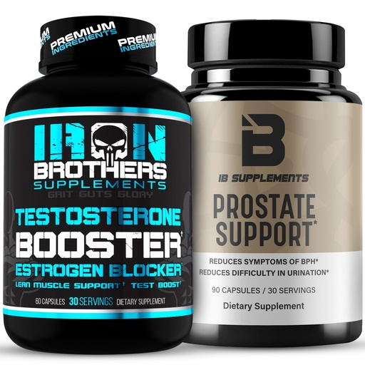 [BRSRGGIZB4FRA2T2] Iron Brothers Men’s Prostate & Hormone Support Bundle – Prostate Health, Urinary Flow & Testosterone Balance