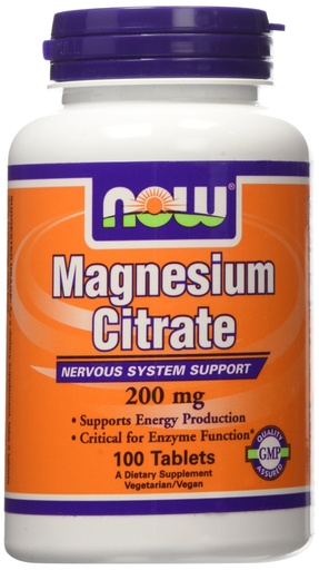 [BRSWIY35B4IBSCTG] Now Foods Magnesium Citrate, 200 Mg