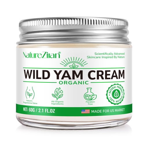 [BRSRA233OABW2HIV] NATURE ZIRAN Wild Yam Cream - Wild yam Cream - Suitable for Relieving Symptoms During Periods of Physical Change - for All Skin Types 2.1floz