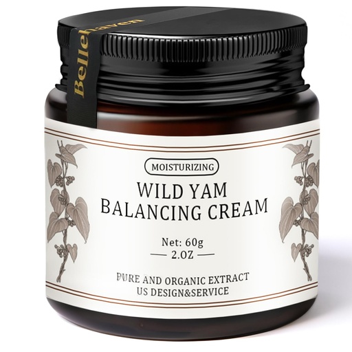 [BRSREFAEPIFQIH3L] BelleHaven Wild Yam Cream – Formula Enhancement-Plant-Based Body Cream with Natural Ingredients, Lavender Scent, for Daily Skincare, 2oz / 60g Menopause