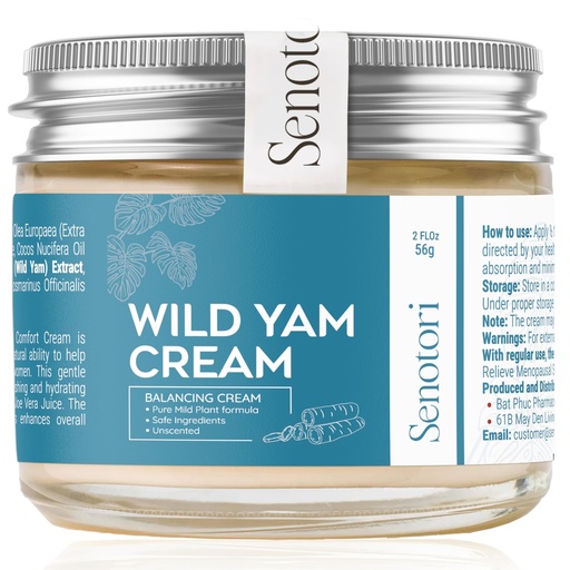 [BRSREGQCOJ7RS33G] Natural Wild Yam Cream for Hormone Balance, PMS & Menopause Relief, Hot Flashes & Night Sweat Support; Smooth Fast-Absorbing Moisturizer – 2oz, Gift for Mother (2 oz, Unscented)