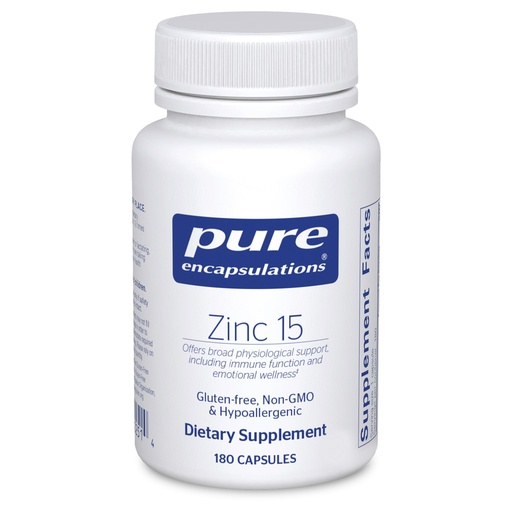[BRSWIY36BEABY3TK] Pure Encapsulations Zinc 15 mg - Zinc Picolinate Supplement for Immune System Support, Growth & Development - for Wound Healing - 180 Capsules