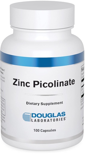 [BRSWIYT7CAIGGCTA] Douglas Laboratories Zinc Picolinate - 50 mg Zinc - For Immune System, Antioxidants & Skin - Trace Mineral Supplement - 100 Capsules