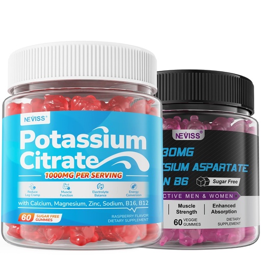 [BRSREEAFCB5BYC36] Zinc and Magnesium Supplement with Potassium Citrate 1000mg Gummeis for Women Men