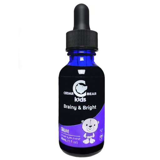 [BRSWI2TYBMHRM2TY] Cedar Bear Brainy & Bright for Kids - Supports Calm and Mental Focus 1 FL Oz