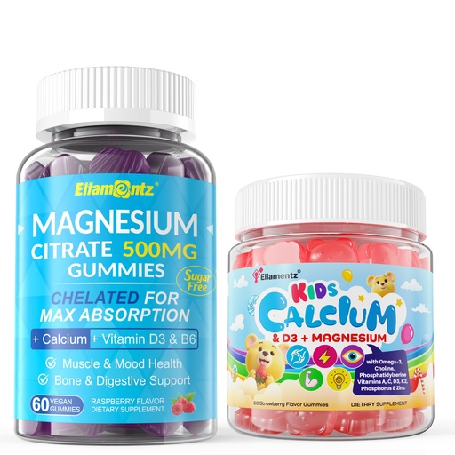 [BRSRGCYNOAPWAH3K] Magnesium Citrate Gummies 500mg & Kids Teens Calcium Gummies