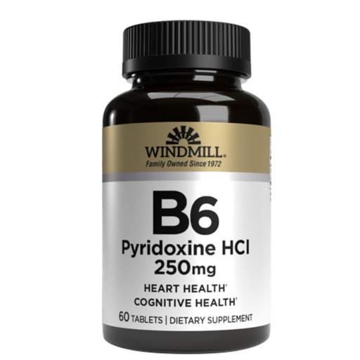 [BRSWIYYLBACQ2CTG] Vitamin B-6 TABS 250 MG WMILL Size: 60