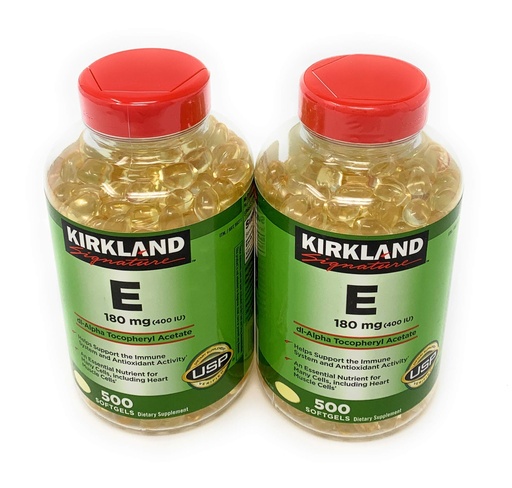 [BRSWKHYQAQDGAAAY] Kirkland Signature, Vitamin E 400 IU brdqt 500 Softgels (Pack of 2)