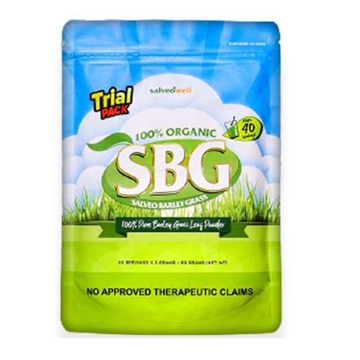 [BRSROEIBCR4GO2QZ] Salveo Barley Grass Powder in Trial Pack, 80grams, 100% Pure and Organic