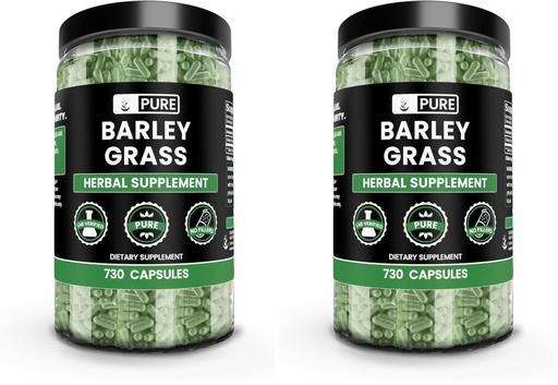 [BRSRGFIEO56QICAV] PURE ORIGINAL INGREDIENTS Barley Grass (730 Capsules) No Magnesium Or Rice Fillers, Always Pure (Pack of 2)
