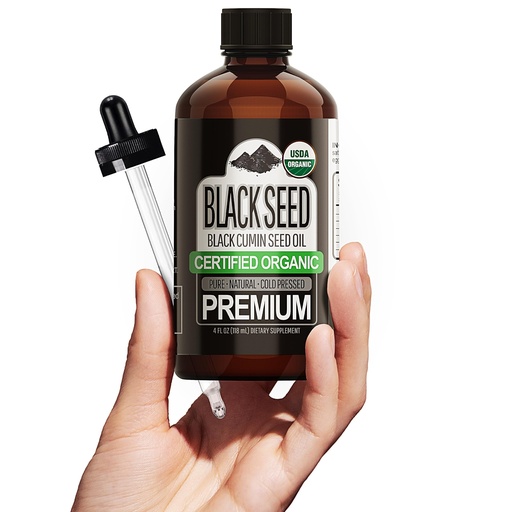 [BRSWGBQFDMNQIAD5] Sun Essential Oils Black Seed Oil 4 Fl Oz (Pack of 1) Cold Pressed Unrefined for Hair Skin Scalp and DIY Beauty