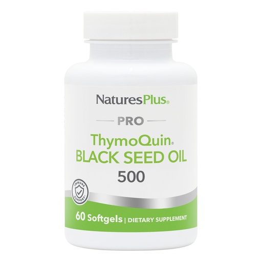 [BRSRAZQEB5YRS2Q6] NaturesPlus PRO ThymoQuin Black Seed Oil 500 mg - 60 Softgels - Full-Spectrum, Cold-Pressed Oil - Gluten Free - 60 Servings