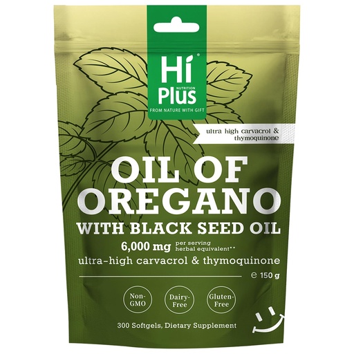 [BRSREYA5OUFBM3DP] 2-in-1 Oil of Oregano + Black Seed Oil Softgels | 4X Strength Carvacrol & Thymoquinone | Plant-Based, Non-GMO, lmmune Support | 300 Softgels