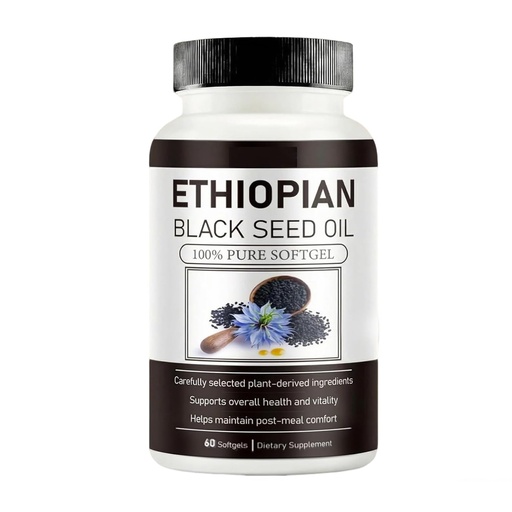 [BRSRGAYRCEMWKYIY] Purely Ethiopian Black Seed Oil Softgels丨4.64% Thymoquinone丨Quality Cold-Pressed丨Non-GMO, Gluten-Free, 60 Softgels