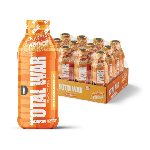 [BRSRMAI7DMAWE3DO] REDCON1 Total War Ready to Drink Pre Workout - Endurance Boosting, Keto Friendly RTD Formula - Amino Acid + Citrulline Malate Pre Workout Drink for Men & Women (Orange Crush, 12 Servings)