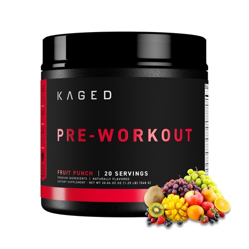 [BRSROZIQAEAROFAU] Kaged Original Pre Workout Powder | Fruit Punch | Pre-Workout with Creatine, Beta Alanine, L-Citrulline, BCAAs | 274 mg Caffeine | Pre Supplements for Men & Women | 20 Servings