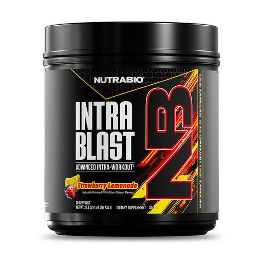 [BRSWGAQ7OV5WCE36] NutraBio Intra Blast Bcaa Powder Amino Acid Supplement, Electrolyte & Hydration Blend, Intra, Pre Workout & Muscle Recovery, 20g Eaa Amino Acids Powder, 5g Glutamine- Strawberry Lemonade, 30 Serving