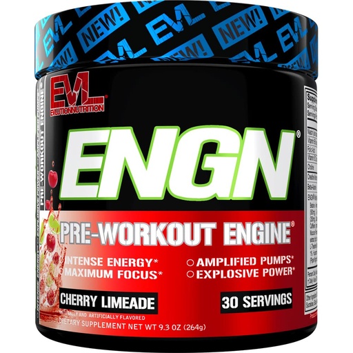 [BRSWKF3ZDEOGYFLK] Evlution EVL Intense Pre Workout with Creatine - ENGN Energizing Pre Workout for Men Powder Drink for Lasting Energy Focus and Recovery - with Beta Alanine Caffeine and L Theanine - Cherry Limeade