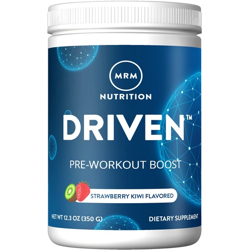 [BRSW2FICA4MQIAL2] MRM Nutrition Driven Pre Workout Powder - Clean Preworkout for Women & Men, Supports Energy, Focus & Strength with Beta-Alanine & Caffeine, Vegan, Gluten‑Free - 29 Servings, Strawberry Kiwi Flavor