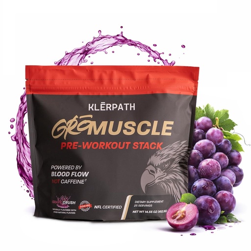 [BRSRAGANDEORQ3DZ] GroMuscle Pre Workout Powder - Sugar Free Preworkout Supplement with Creatine for Men and Women - Vegan, Non-GMO, Allergen and Gluten Free - Grape Crush, 25 Servings