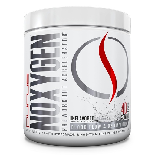 [BRSWIGAIAIDWEHLC] Purus Labs NOXygen Powder Pre-Workout Accelerator | Nitric Oxide Booster & Oxygen Amplifier | Hydromax Glycerol & NO3-T Nitrates | 40 Servings (Unflavored)