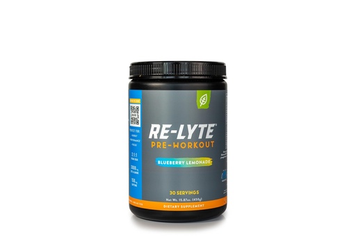 [BRSW2ED5AUFGMCYU] REDMOND Re-Lyte Pre-Workout Drink Mix, Blueberry Lemonade, 15.87oz