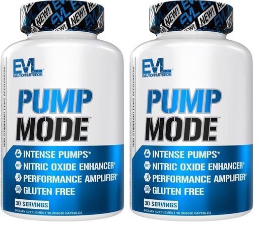 [BRSRGFI7BUIGGHLB] Evlution Nutrition PumpMode - Nitric Oxide Supplement - Non Stimulant Supplement with Arginine Betaine and Pine Bark for Maximum Pumps and Performance - Gluten Free Pre Workout Supplement (Pack of 2)