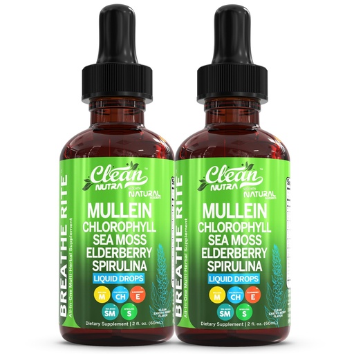 [BRSRAZL4B54AKFL3] Organic Mullein Liquid Drops With Chlorophyll for Lung Detox Plus Irish Sea Moss, Spirulina, Licorice, Tart Cherry, Lobelia, Motherwort, And Elderberry For Men Women Health Supplement Vitamin (2)