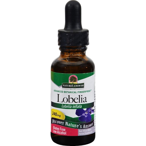 [BRSWKYAGOICBMYI3] Nature's Answer Lobelia Herb with Organic Alcohol - 1 OZ - Homeopathic Tincture 3X - Lobelia inflata - Herbal Supplement - Gluten Free