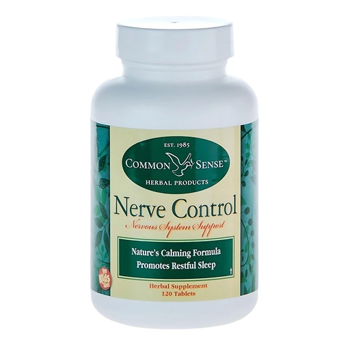 [BRSWGAL5OIDRS2TL] Common Sense Herbal Products Nerve Control: Central Nervous System Support (120 Tablets)