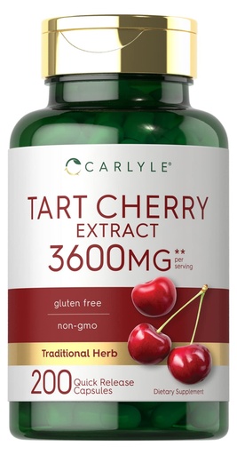 [BRSWGFL6BMJWCD3L] Carlyle Tart Cherry Extract Capsules | 200 Count | Non-GMO and Gluten Free Formula | Traditional Herb Supplement