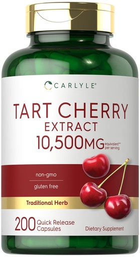 [BRSWGAYOOUMB6H3O] Carlyle Tart Cherry Capsules | 200 Pills | Max Potency | Non-GMO, Gluten Free | Tart Cherry Juice Extract