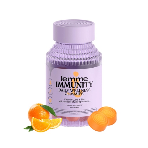 [BRSRMGQDO4HWGF3V] Lemme Immunity Postbiotic Gummies with Vitamin C, Vitamin D (2000 IU), Zinc, 10 Billion Postbiotic Cells, Astragalus for Immune Support - Vegetarian, Gluten Free, Sweet Orange (60 Count)