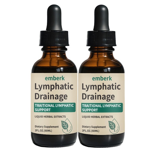 [BRSREGQDBZ6WYGQZ] Lymphatic Drainage Drops, 2000mg Herbal Blend with Elderberry & Echinacea Dandelion，– Supports Lymphatic Drainage, Immune System & Detox 2 fl oz (2pcs)