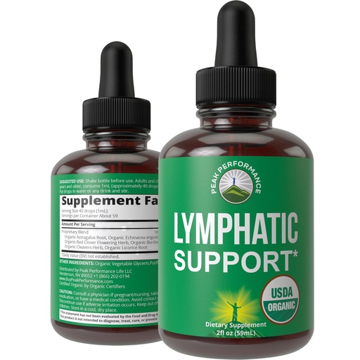 [BRSREFA5BYBGEH3V] USDA Organic Lymphatic Drainage Drops. Sugar Free, Tasty 6-in-1 Lymph System Support for Detox, Cleanse. Vegan Supplement with Astragalus, Echinacea, Red Clover, Cleavers Herb, Licorice & Burdock Root